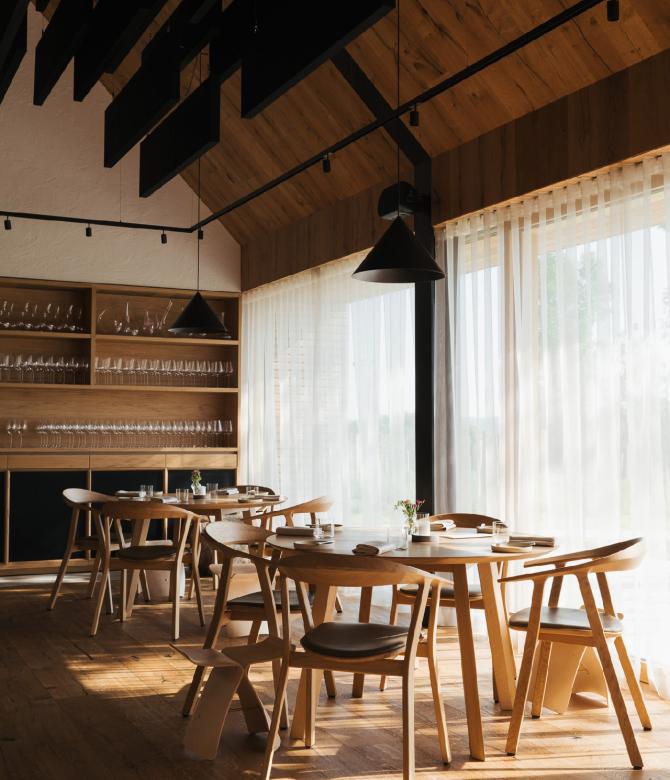 The dining room of ECK Restaurant, Slovakia