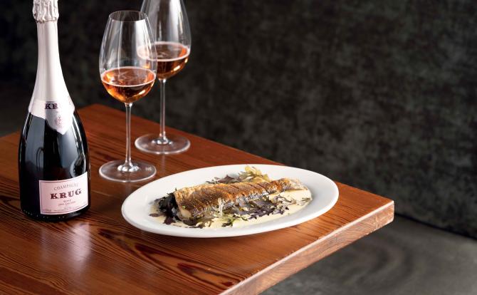 Pan-Roasted Bass, Lime Beurre Blanc, Caviar, Finger Limes