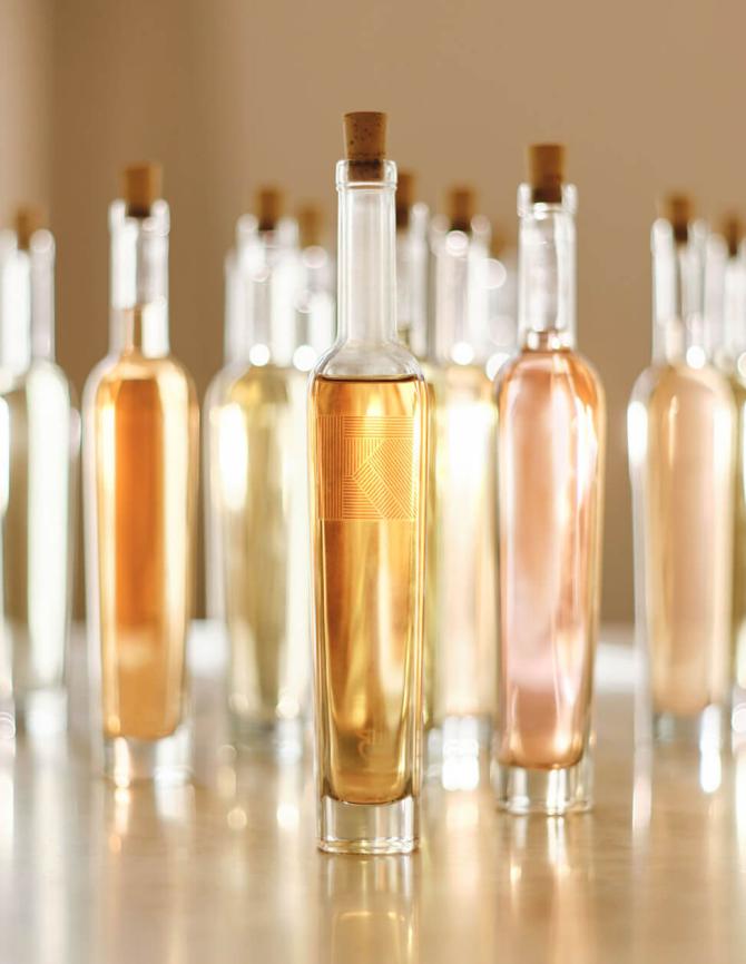 Bottles of base wines